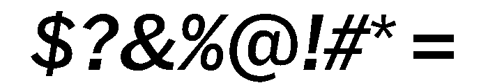 HEXFranklinv03 MediumItalic Instance Font OTHER CHARS