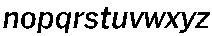HEXFranklinv03 MediumItalic Instance Font LOWERCASE