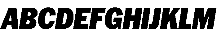 HEXFranklinv03 NarrowBlackItalic Instance Font UPPERCASE