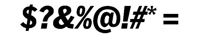 HEXFranklinv03 NarrowExtraboldItalic Instance Font OTHER CHARS