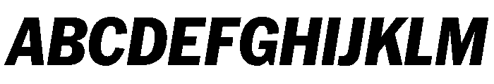 HEXFranklinv03 NarrowExtraboldItalic Instance Font UPPERCASE