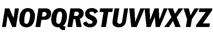 HEXFranklinv03 NarrowExtraboldItalic Instance Font UPPERCASE