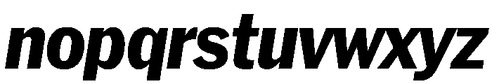 HEXFranklinv03 NarrowExtraboldItalic Instance Font LOWERCASE