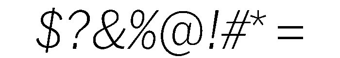 HEXFranklinv03 NarrowExtralightItalic Instance Font OTHER CHARS
