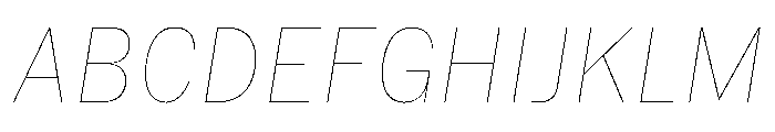 HEXFranklinv03 NarrowHairlineItalic Instance Font UPPERCASE