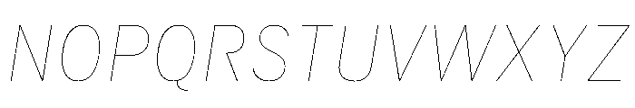 HEXFranklinv03 NarrowHairlineItalic Instance Font UPPERCASE