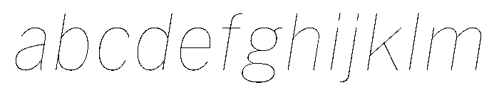 HEXFranklinv03 NarrowHairlineItalic Instance FONT