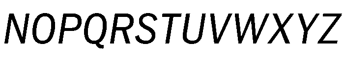 HEXFranklinv03 NarrowItalic Instance Font UPPERCASE