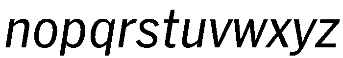 HEXFranklinv03 NarrowItalic Instance Font LOWERCASE
