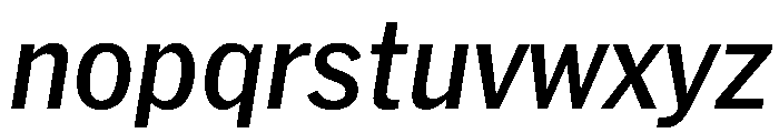 HEXFranklinv03 NarrowMediumItalic Instance Font LOWERCASE