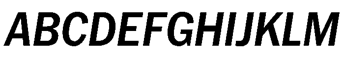 HEXFranklinv03 NarrowSemiboldItalic Instance Font UPPERCASE