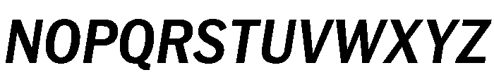 HEXFranklinv03 NarrowSemiboldItalic Instance Font UPPERCASE