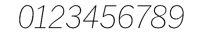 HEXFranklinv03 NarrowThinItalic Instance Font OTHER CHARS