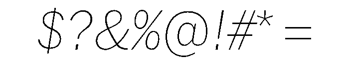 HEXFranklinv03 NarrowThinItalic Instance Font OTHER CHARS
