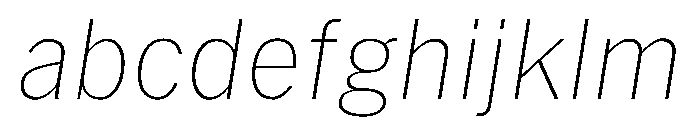 HEXFranklinv03 NarrowThinItalic Instance FONT