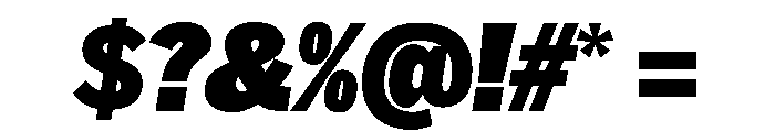 HEXFranklinv03 NarrowUltraItalic Instance Font OTHER CHARS