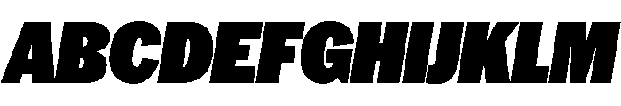 HEXFranklinv03 NarrowUltraItalic Instance Font UPPERCASE