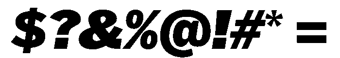 HEXFranklinv03 SemiwideBlackItalic Instance Font OTHER CHARS