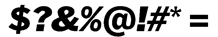 HEXFranklinv03 SemiwideExtraboldItalic Instance Font OTHER CHARS