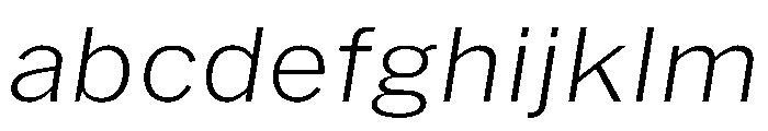 HEXFranklinv03 SemiwideExtralightItalic Instance FONT