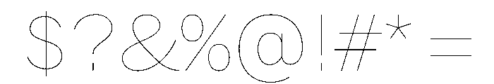 HEXFranklinv03 SemiwideHairline Instance Font OTHER CHARS