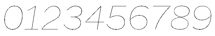 HEXFranklinv03 SemiwideHairlineItalic Instance Font OTHER CHARS