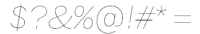 HEXFranklinv03 SemiwideHairlineItalic Instance Font OTHER CHARS