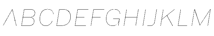 HEXFranklinv03 SemiwideHairlineItalic Instance Font UPPERCASE