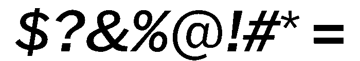 HEXFranklinv03 SemiwideItalic Instance Font OTHER CHARS
