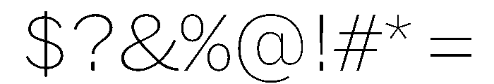 HEXFranklinv03 SemiwideThin Instance Font OTHER CHARS