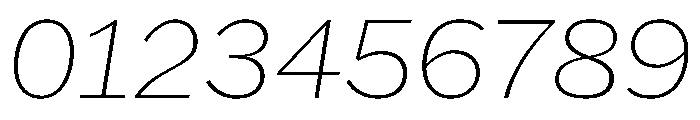 HEXFranklinv03 SemiwideThinItalic Instance Font OTHER CHARS