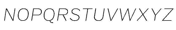 HEXFranklinv03 SemiwideThinItalic Instance Font UPPERCASE