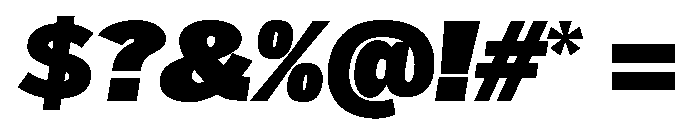 HEXFranklinv03 SemiwideUltraItalic Instance Font OTHER CHARS