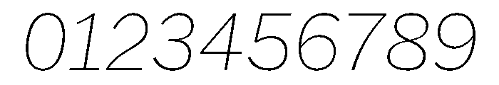 HEXFranklinv03 ThinItalic Instance Font OTHER CHARS