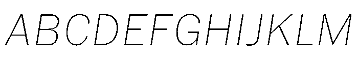 HEXFranklinv03 ThinItalic Instance Font UPPERCASE