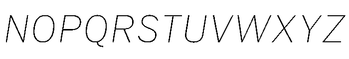 HEXFranklinv03 ThinItalic Instance Font UPPERCASE