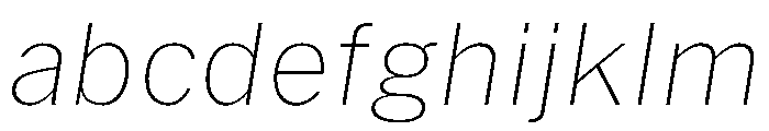 HEXFranklinv03 ThinItalic Instance FONT