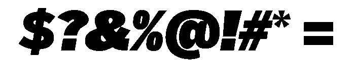 HEXFranklinv03 UltraItalic Instance Font OTHER CHARS