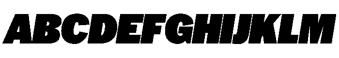HEXFranklinv03 UltraItalic Instance Font UPPERCASE