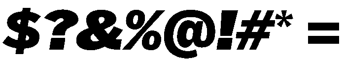 HEXFranklinv03 WideBlackItalic Instance Font OTHER CHARS