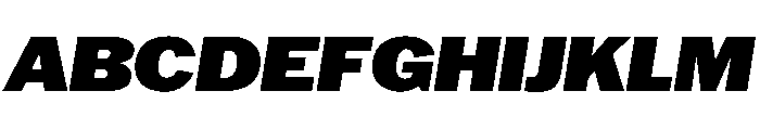 HEXFranklinv03 WideBlackItalic Instance Font UPPERCASE