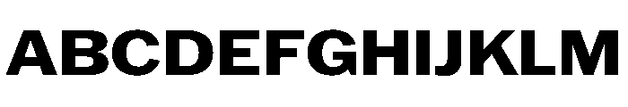 HEXFranklinv03 WideBold Instance Font UPPERCASE
