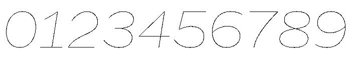 HEXFranklinv03 WideHairlineItalic Instance Font OTHER CHARS