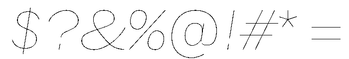 HEXFranklinv03 WideHairlineItalic Instance Font OTHER CHARS