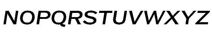 HEXFranklinv03 WideItalic Instance Font UPPERCASE