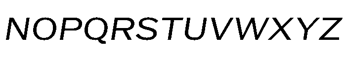 HEXFranklinv03 WideLightItalic Instance Font UPPERCASE