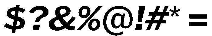 HEXFranklinv03 WideMediumItalic Instance Font OTHER CHARS