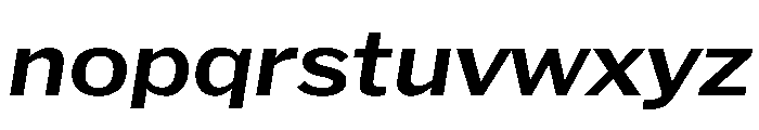 HEXFranklinv03 WideMediumItalic Instance Font LOWERCASE