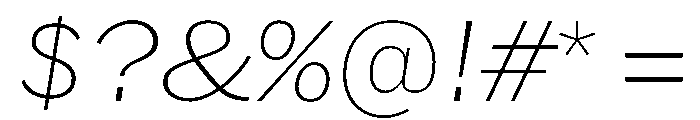 HEXFranklinv03 WideThinItalic Instance Font OTHER CHARS