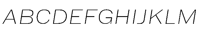 HEXFranklinv03 WideThinItalic Instance Font UPPERCASE